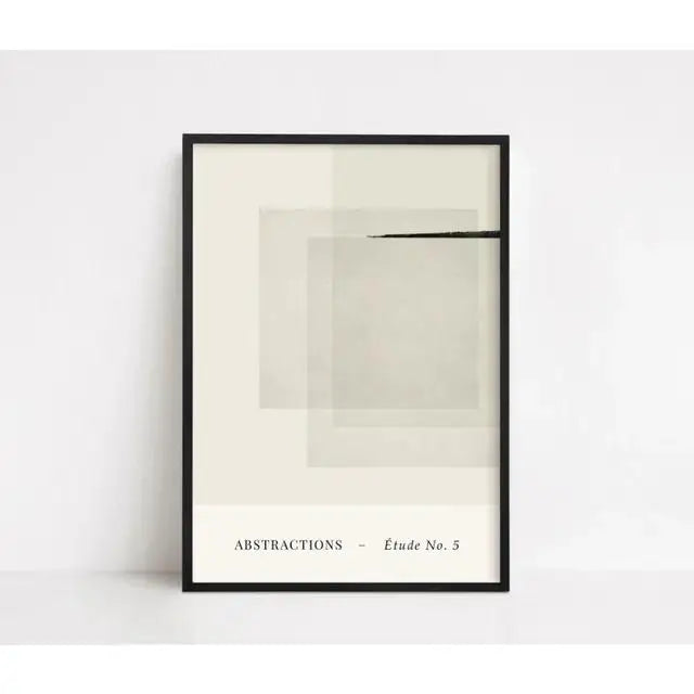 Modern Abstract Beige and White Canvas Painting  Scandinavian Neutral Wall Art Print for Home Decor  Art Gallery Poster