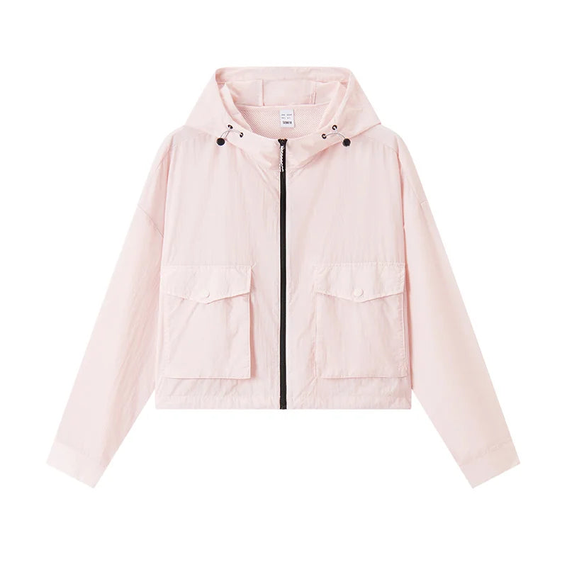 Semir Jacket Women Cropped Oversize 2025 New Summer Hooded Sun Protection Textured Coat for Outdoor Activities