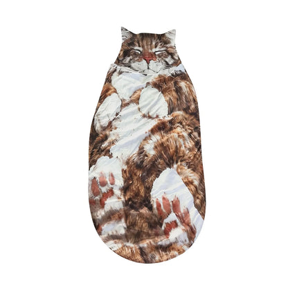 Winter Adult Plush Cat Sleeping Bag Soft Washable Warm Blanket Envelope Sleeping Bags For Outdoor Camping Travel Sleepovers