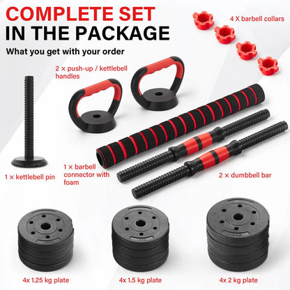 Dumbbells Barbell Set 30KG/20KG/15KG, Adjustable Dumbbells Weight Lifting Training For Man/Woman,effective for Bodybuilding Fitn