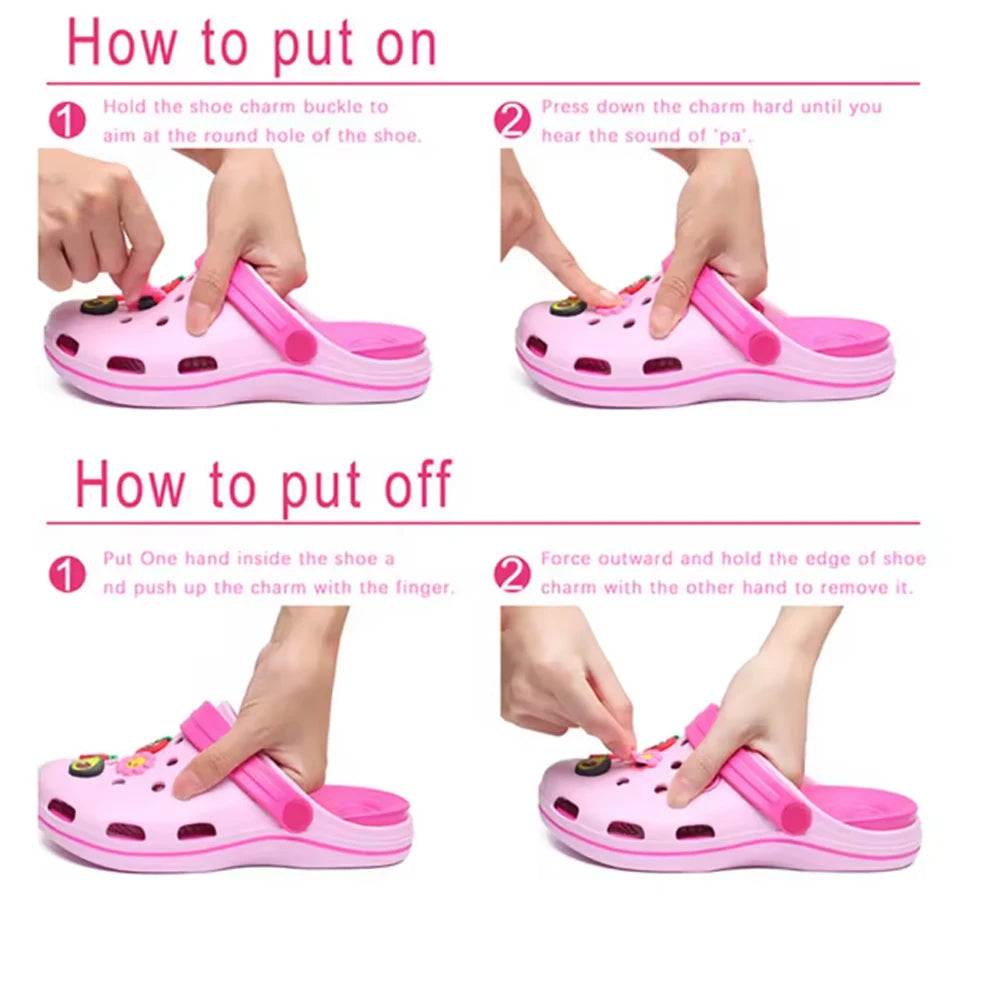 17pcs Cartoon Wacky Family Shoe Accessories Comfortable For Daily Wear Durable Fashion Design Ideal Gift for Fashionistas ﻿