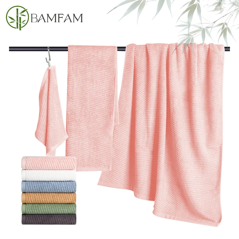 Bamboo Fiber Towels Sets Home Bath Towels for Adults Face Towel Thick Absorbent Luxury Bathroom Towels Hand Towels Quick Drying