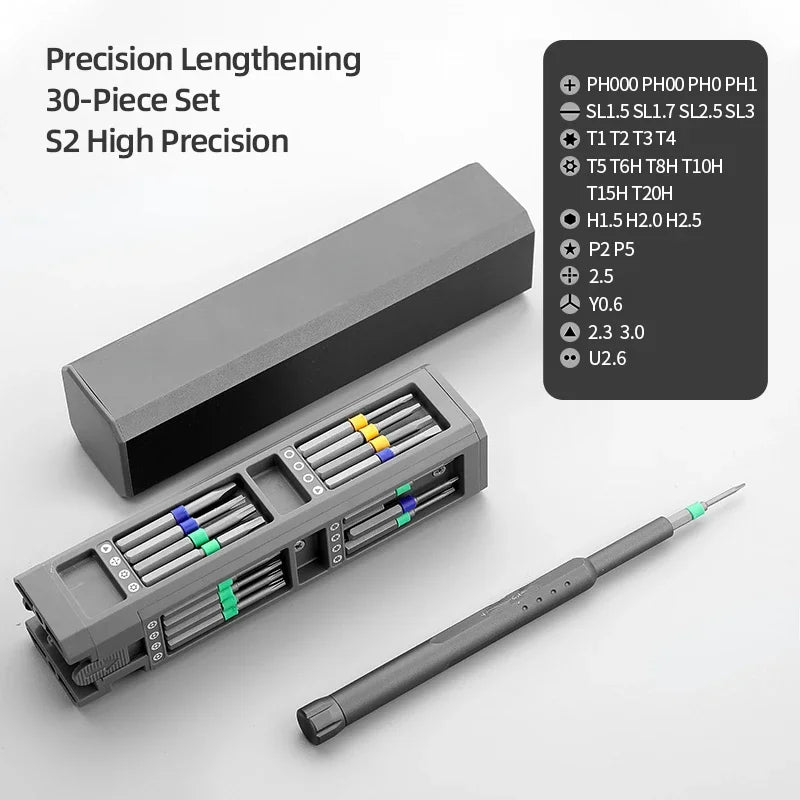Screwdriver Kit 30 40 44 Precision Magnetic Bits Dismountable Screw Driver Set Tool for Mobile Phone Repair Hand Tools