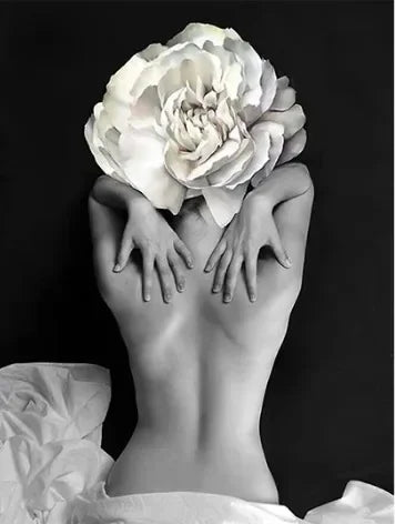 Canvas Painting Wall Art Women and Flowers Abstract Print the Girl with Flowers on Her Head Surrealism Imagine Poster Room Decor