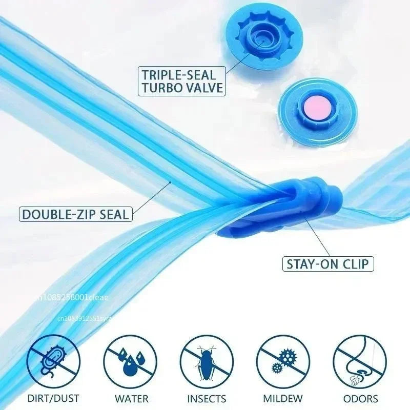 Vacuum Storage Bags,for Bedding,Pillows,Towel,Clothes Space Saver Travel Storage Bag,With Hand Pump,Vacuum Bag Package