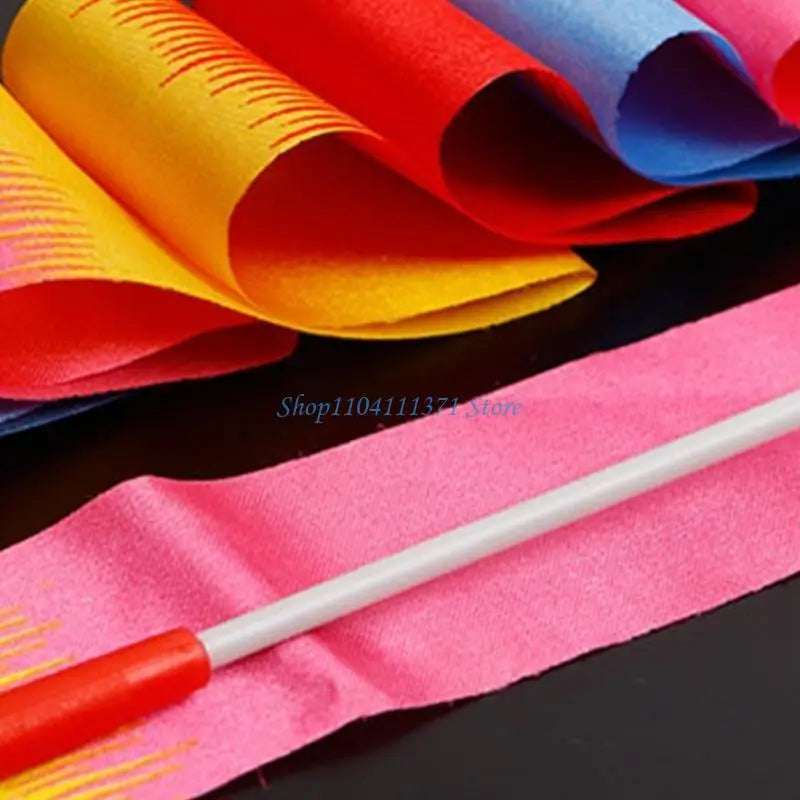 P9FC Rhythmic Gymnastics Ribbons Artistic Dancing Ribbon Dance Ribbon Twirling Batons