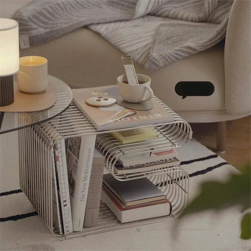 Nordic Minimalist Modern Side Table, Living Room Sofa Corner Table, Geometric Coffee Table, Artistic Portable Coffee Table, Side Table, Italian Minimalist Home Sofa Side Table, Corner Table