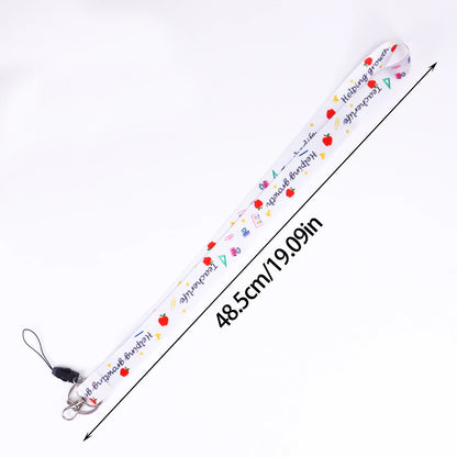 Mobile Phone Teacher Lanyard Fashion Neck Strap Keychain Teacher Lanyard for ID Card Holder Keys Keychain Keyring Gift