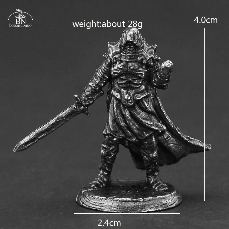 White Brass Demon Warrior Dog Soldiers Minature Figurines Metal Men Toy Collection Models Tabletop War Game Chess Piece Gift