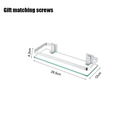 Glass Shelf Bathroom Items Bore Storage Shower Organiser Accessories Organizers Wall Shelves Hardware Fixture Home Improvement