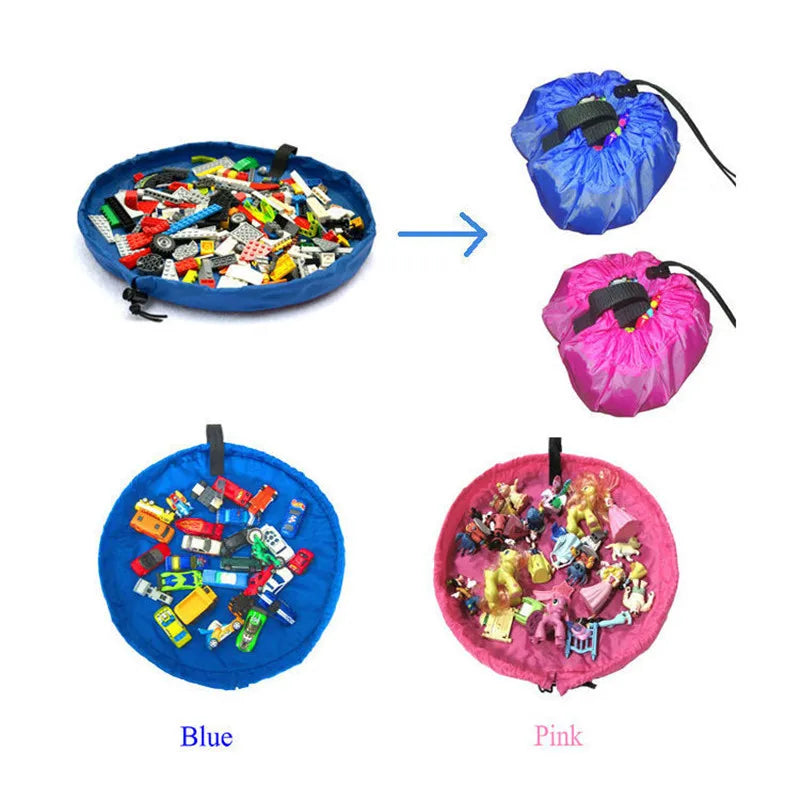 1pc Multifunction Portable Kids Toys Storage Bags Blocks Toys Play Mat Building Blocks Toys Bags for Christmas Gift