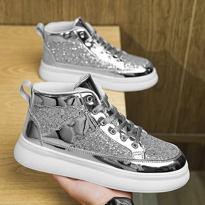 High-Top Shoes for Men, Thick-Soled Men's Shoes, Trendy Casual Shoes, Couple Sneakers