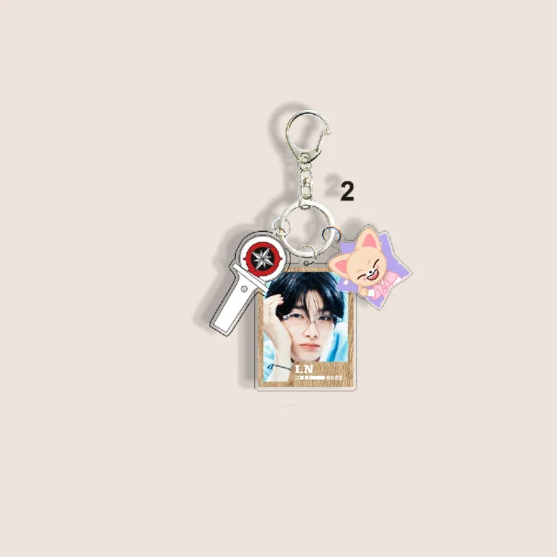SKZOO New 6cm Acrylic Keychain Stray Kids New Album Li Longfu Keychain Pendant Bag Supporting Peripheral Gifts