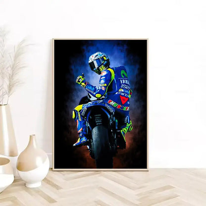 Painting Calligraphy HD Waterproof Canvas Wall Art Poster Home Room Decor Gift Motorcycle Racer Valentino Rossies