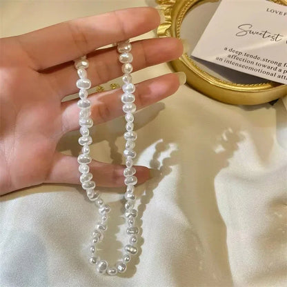 Pearl Necklace For Women Simple Fashion Collarbone Chain White Choker Necklaces Wedding Jewelry Pendant Choker Подвеска На Шею