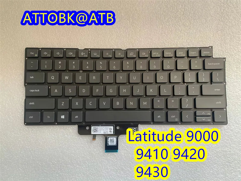 English/UK/French/Spanish Laptop Keyboard For DELL Latitude 9000 9410 9420 9430 Backlit