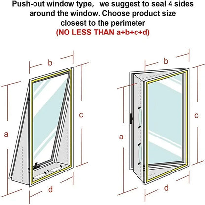 Air Lock Window Seal for Portable Air Conditioner, 3/4/5M Flexible Cloth Sealing Plate Window Seal with Zip and Adhesive Fast