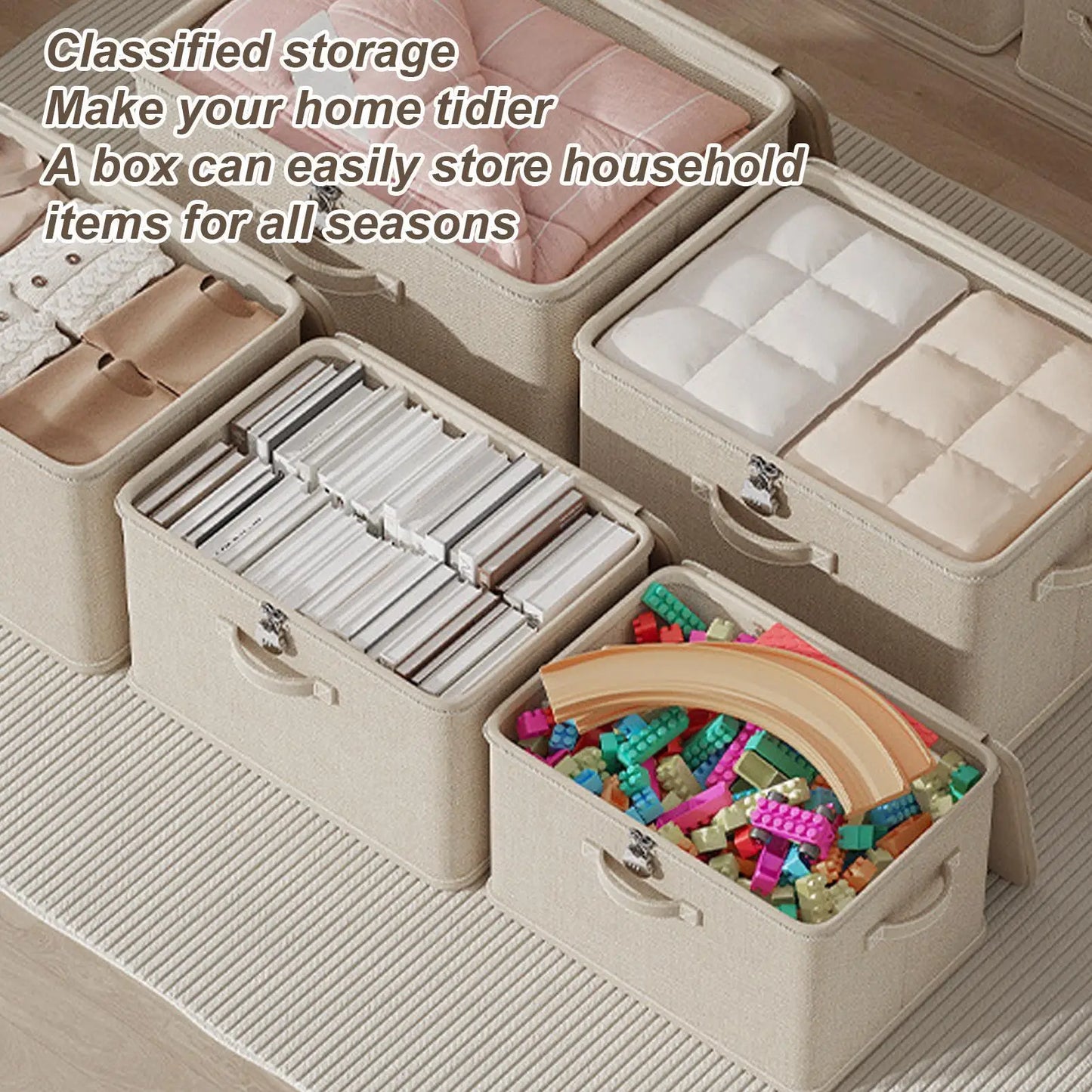 Lockable Storage Containers Secure Stackable Odor Proof Storage Container with Handle Locking Organizing Bin Washable Shelf