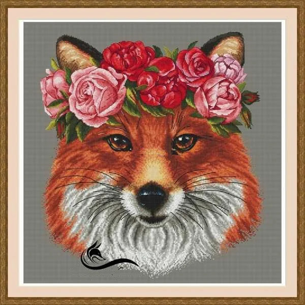 Beautiful Fox Cross Stich Embroidery Set Electronic Drawing Cross Stich Needlework PDF By Email 15TH