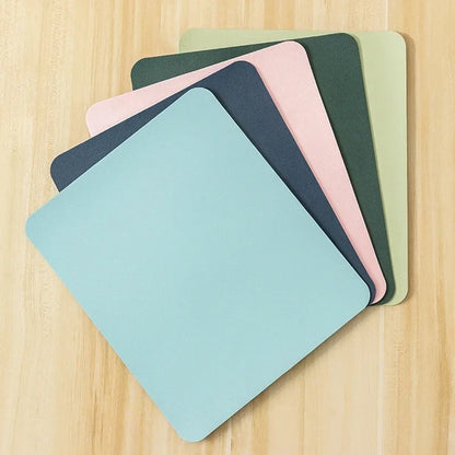 1PC Small PU mouse pad Non-Slip Gaming Desktop Leather Mouse Pad Waterproof Anti-Scratch Easy To Clean Mat For PC Laptop Desktop