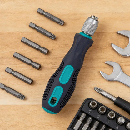 Screwdriver Bit Handle Non-Slip Quick Release Hand Tools 1/4 Inch Hex Screwdriver Handle for Household Appliances Automotive