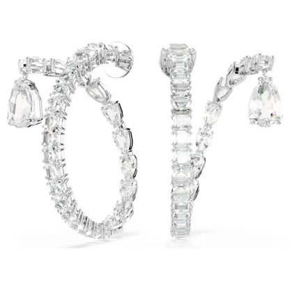 2025 New Trend Fine Wedding Jewelry Set Charming Luxury White Water Drop Crystal Fashion Women's Necklace Bracelet Earrings Ring