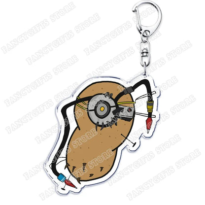 Trending Video Game Keychains for Accessories Bag Glados Aperture Laboratories Science Keyrings Jewelry Gamer Fans Gaming Gifts