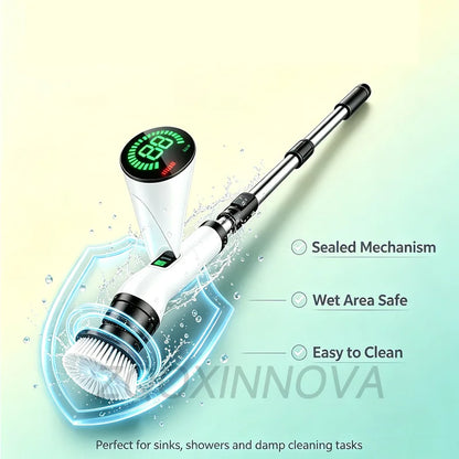 Household Cordless Multipurpose Spin Scrubber Kitchen Gadgets Hair Brushes Bathroom Broom Toilet Mops Electric Cleaning Brush