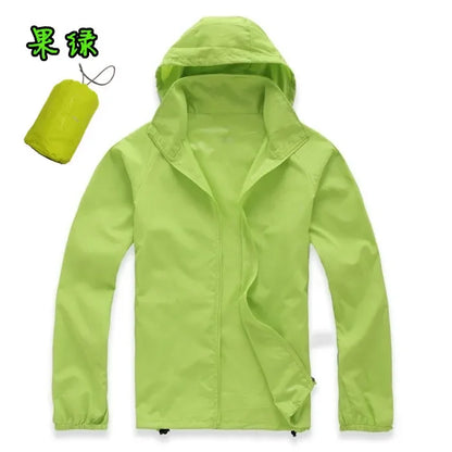 Outdoor Sport Windbreaker Thin Coat Unisex Waterproof Quick Dry Basic Jacket Sun Protection Ultra-light Hooded Jackets Men Women