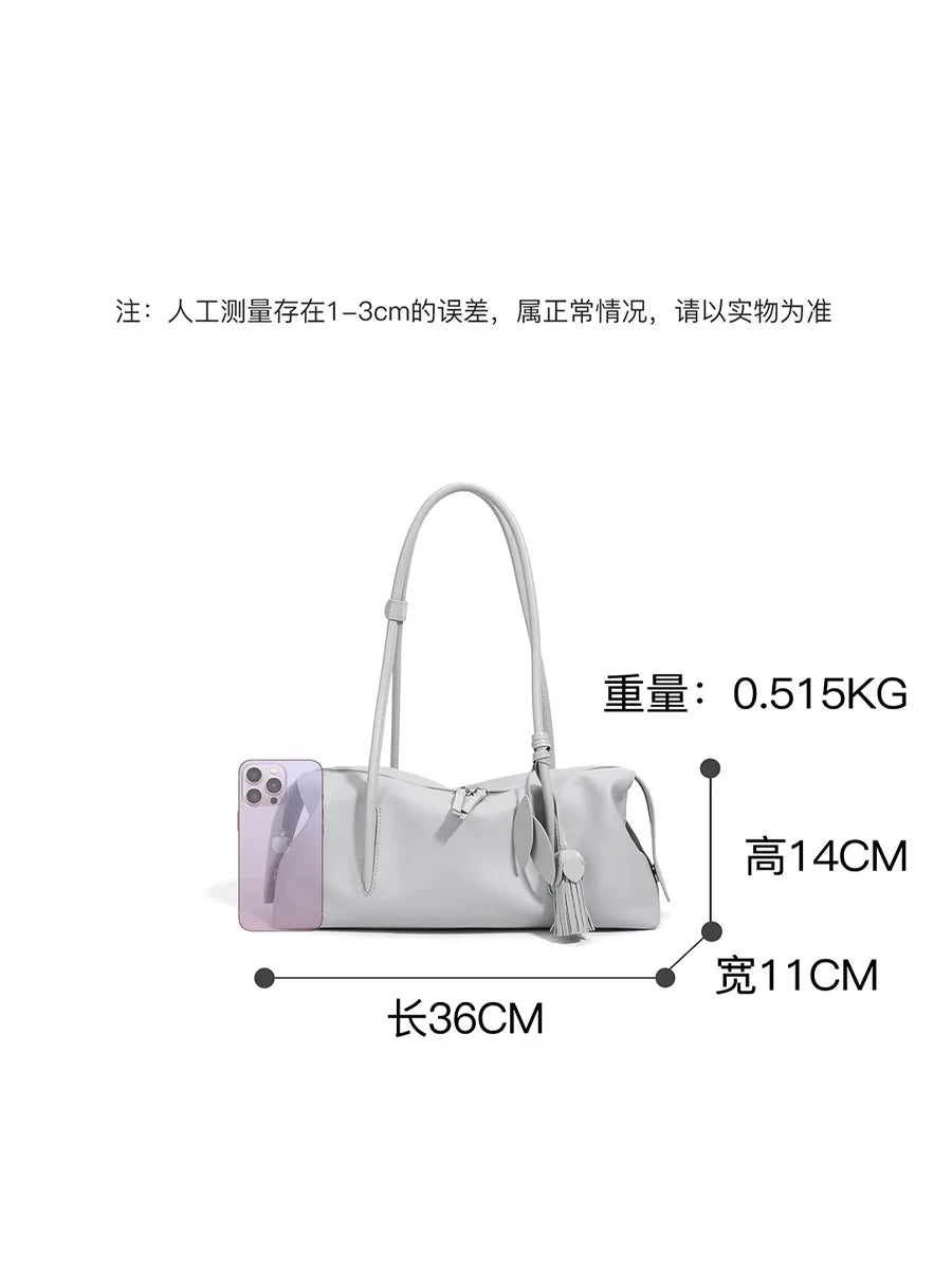YANATATI Luxury Handbags Female Underarm Bag Shoulder Bag Women Bags New Fashion 2025 Genuine Cowhide Leather