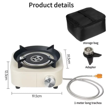Portable Outdoor Gas Stove, Windproof Design Camping Stove, Multifunctional Outdoor Picnic Stove, Suitable for Camping Trips