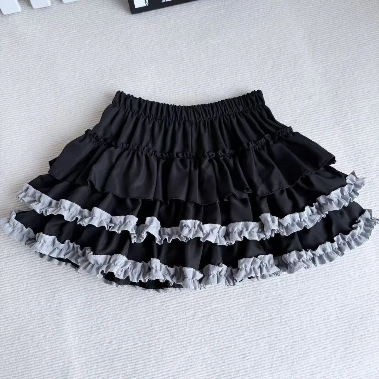 Sweet And Spicy High Waist Puffy Half-length Skirt for Women Anti-exposure Bow-knot Short Cake Skirt Spring Summer New Style