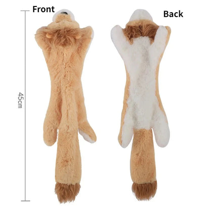 Funny Simulated Animal No Stuffing Dog Toy with Squeakers Durable Stuffingless Plush Squeaky Dog Chew Toy Crinkle Pet Squeak Toy