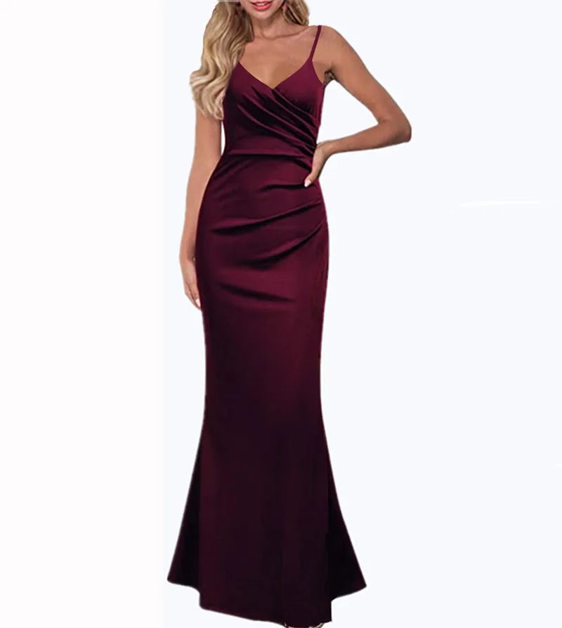 Spring and summer new style dress, pure color slim slim sash swing dress