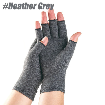 GOMOREON 1 paire de gants pour l'arthrite (femme/homme), syndrome du canal carpien, rhumatismes, tendinites, gants de compression sans doigts pour la main et le pouce