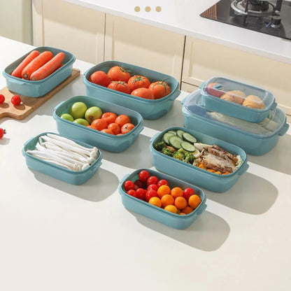 Food Storage Containers With Lid Fridge Meat Vegetable Fresh-Keeping Organizer Box For Kitchen Storage