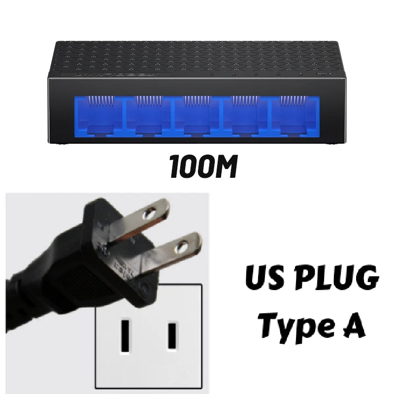 KeepLiNK 5-Port Network Ethernet Switch Plug and Play Unmanaged