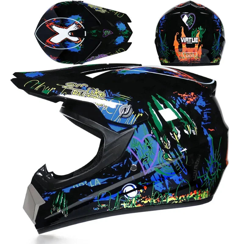 Motorcycle Helmet Children Off-road Helmet For Kids child MotoBike Downhill AM DH Cross safety Helmet Capacete Motocross Casco