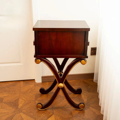 Solid wood coffee table with crossed legs for family living room furniture console table bedroom sofa