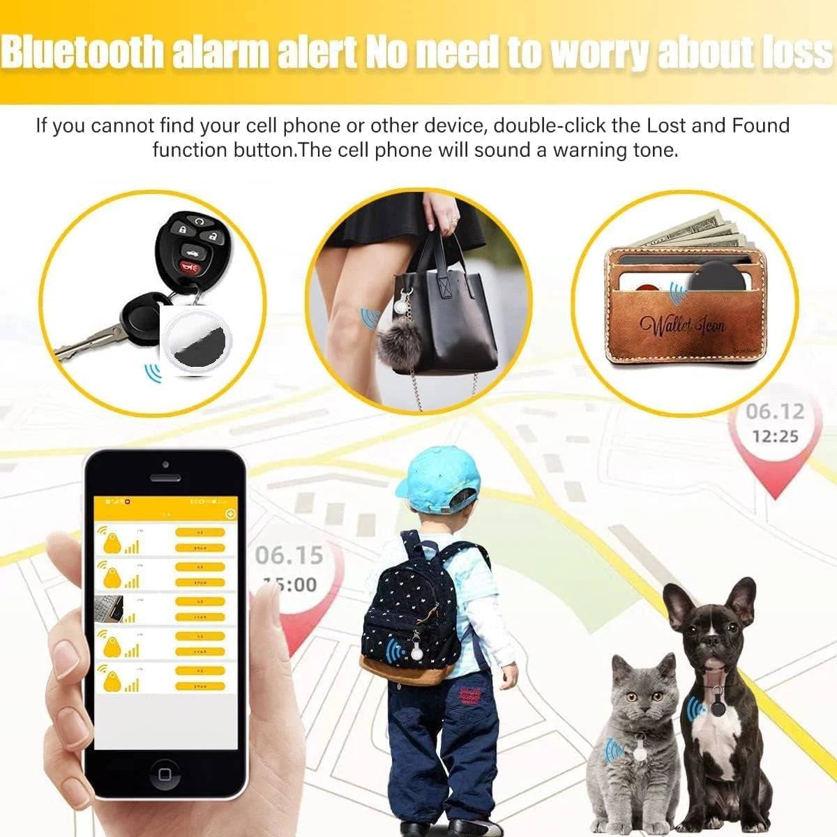 Mini traceur GPS, localisateur GPS, GPS intelligent pour voiture, pour la recherche, retrouveur de clés, traceur pour enfants, traceur pour animaux de compagnie, GPS
