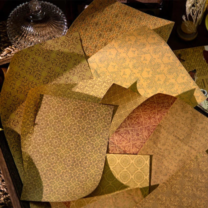 12 pcs/lot Kraft paper material package antique newspaper diy hand account priming decoration collage Memo Pad 6 options