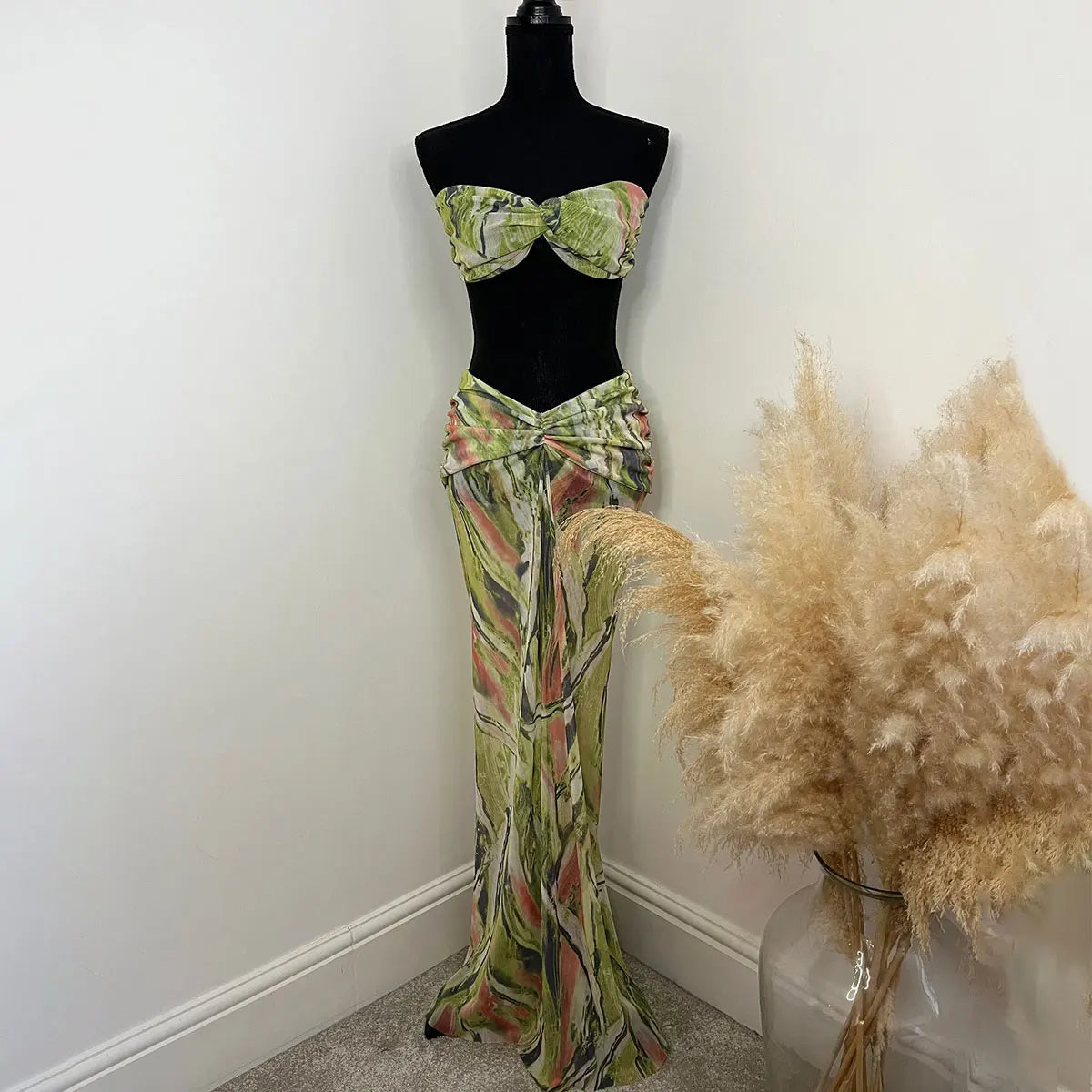 Print 3 Pcs Bikini Swimsuit with Skirt Swimwear Women Brazilian Bikini Bathing Suit A Line Skirt Summer Female