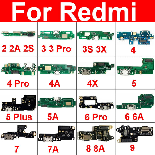 Charging USB Jack Port Board For Xiaomi Redmi 2 2A 2S 3Pro 3X 4 4Pro 4A 4X 5 5Plus 5A 6Pro 6A 7 7A 8A 9 USB Charger Dock Board