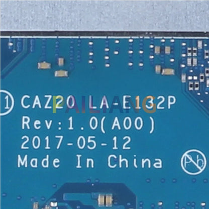 LA-E132P For Dell Latitude 7480 E7480 Laptop Motherboard 0CJWHX 0MP2YX 0R0YRF 0VTFRD 0YF9VM I3 I5 6/7th Notebook Mainboard