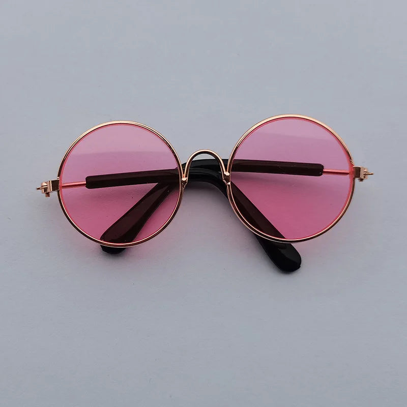 Lovely Vintage Round Cat Sunglasses Reflection Eye Wear Glasses For Small Dog Cat Pet Photos Pet Products Props Accessories