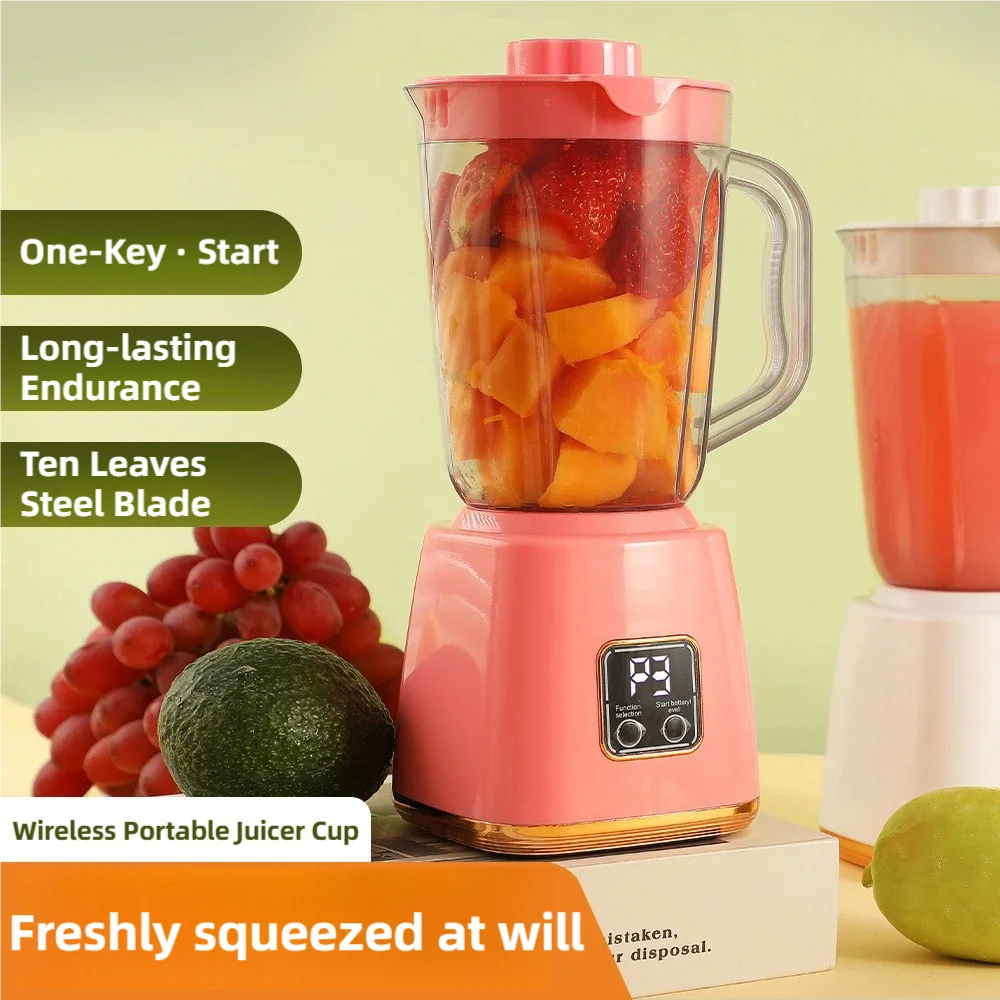 TINSOL Electric Juicer Portable Blender 10 Blades Multifunctional Juice Blender Fresh Juice Smoothie Blender Food Processor