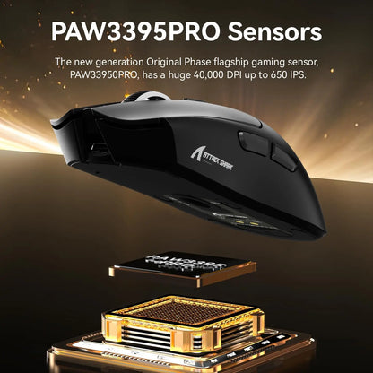 ATTACK SHARK X1 Superlight Wireless Gaming Mouse RGB Magnetic Charging Dock PAW3395PRO Sensor 40000DPI  Wireless Gaming Mouse
