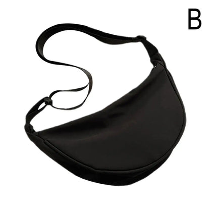 Nylon Crossbody Bag For Women Fashion Portable Casual Hobos Sport Chest Bag Underarm Bag Students Dumpling Shape Shoulder Bag