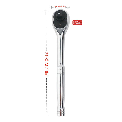 Wrench Set Hand tools 1/2-Inch Drive 100-Tooth Quick-release Ratchet Wrench,1/2" Drive Radiator Spud Wrench