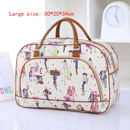2022 Fashion Cartoon Print Travel Bags for Women Large Travel Handbag Men Weekend Multifunctional Duffle Bag Shoulder Travel Bag